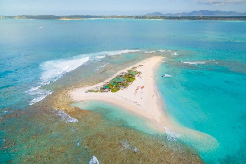 Drone photo of Sandy Island facing Eastward