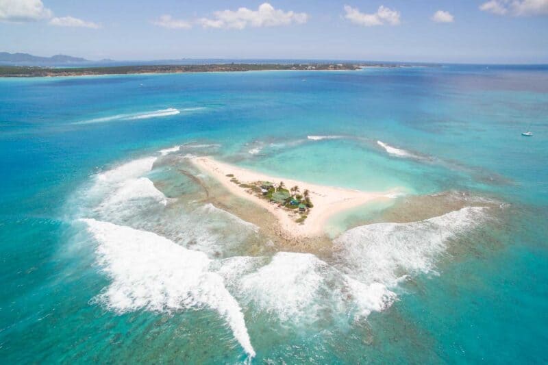 Drone photo of Sandy Island facing southward