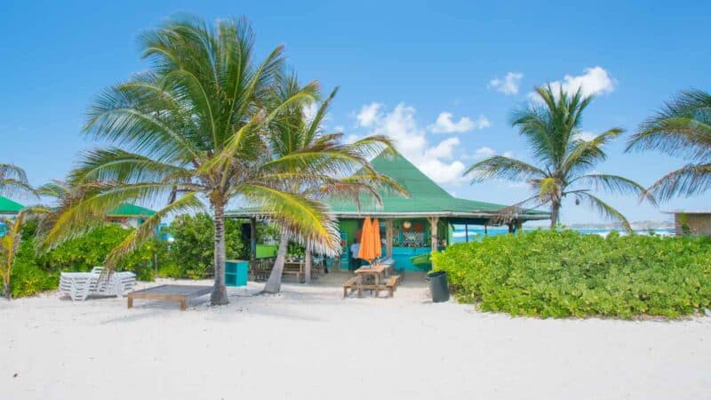 The main restaurant of Sandy island in Anguilla