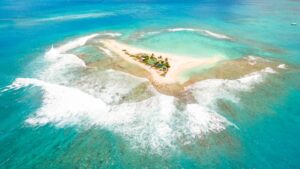 Drone photo of Sandy Island facing southward