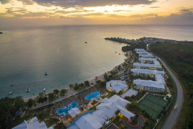 sunset over the Riu Negril 