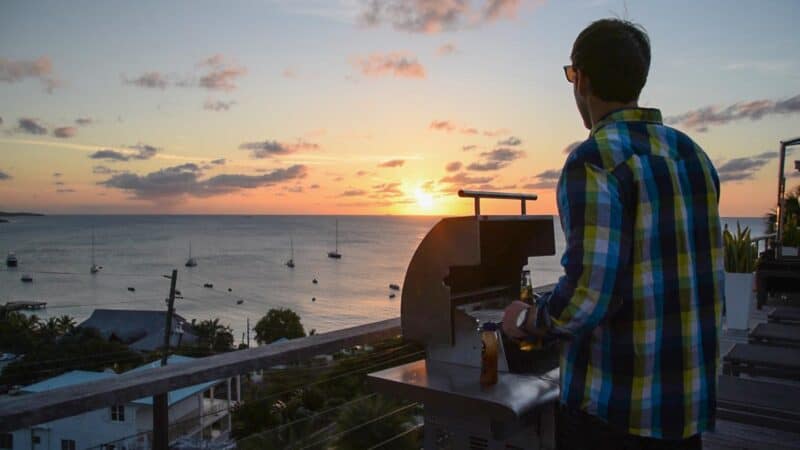 Grill food at Ce Blue Villas in Anguilla