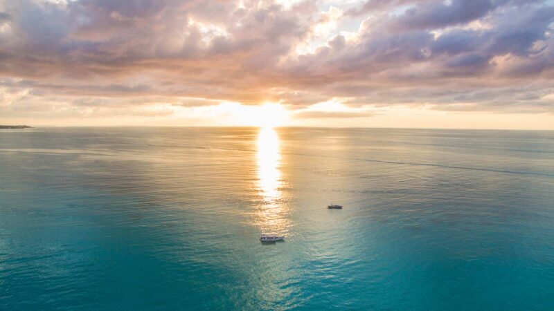 Sunset from the drone in Negril is not to miss in Jamaica