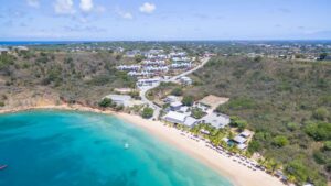Ariel Photo of Ce Blue Anguilla beach and property