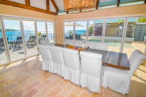 Large dining table at CeBlue Villas in Anguilla