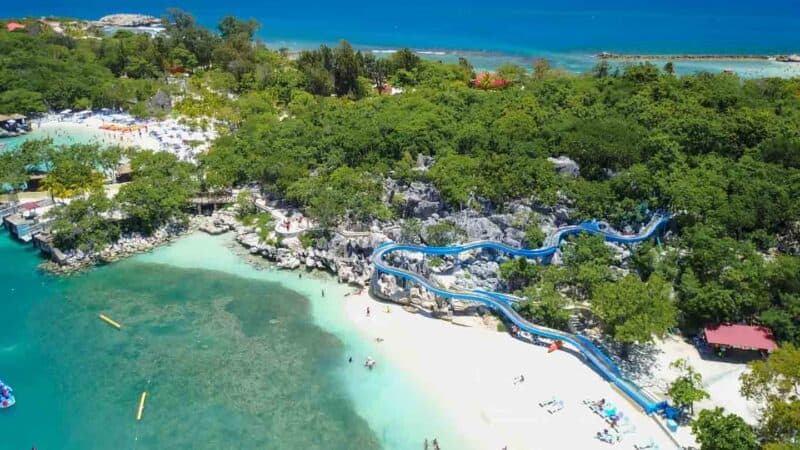 Dragon's Splash water slide in Labadee Haiti