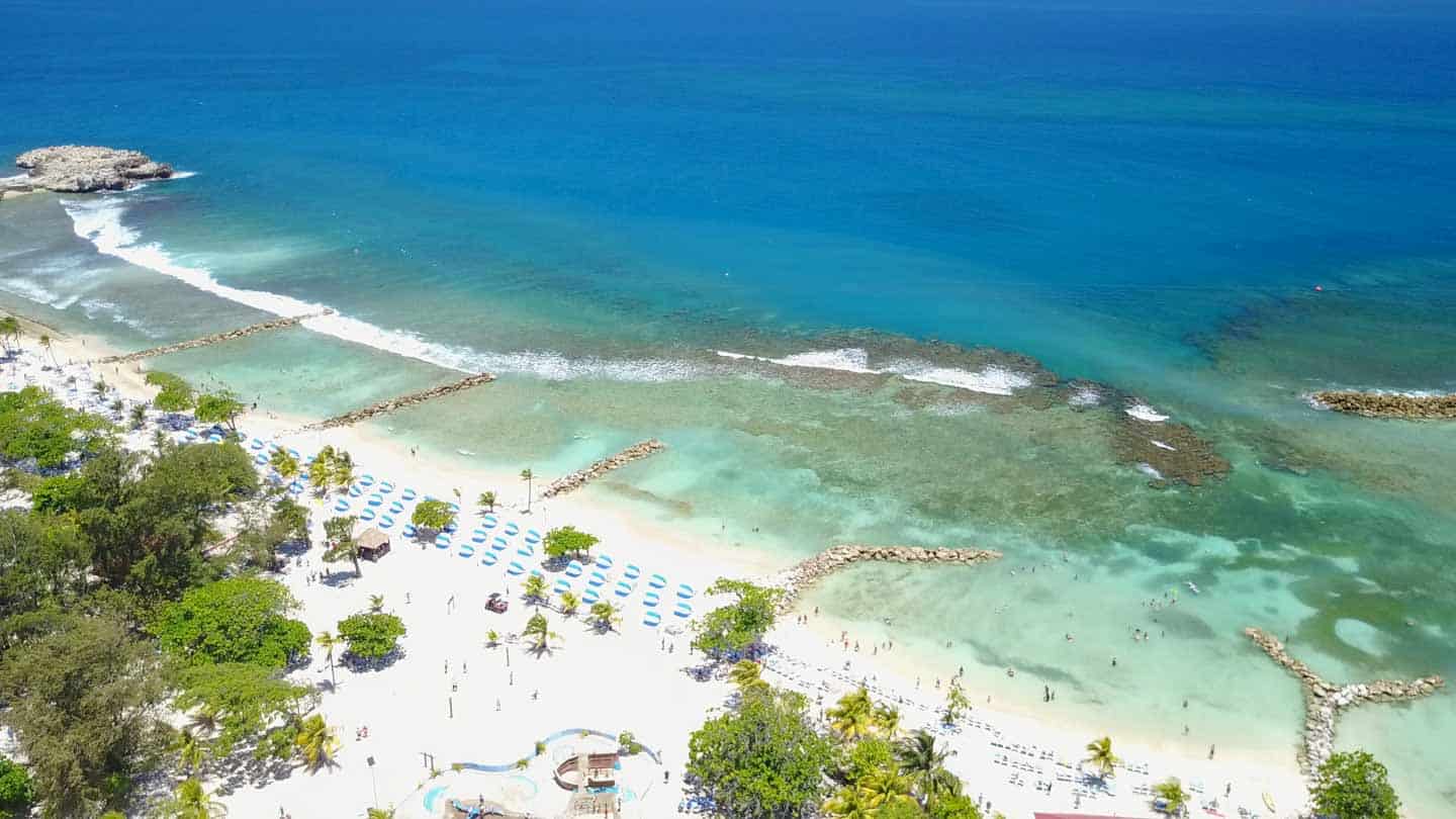 Labadee Haiti Zip Line Beach Getting Stamped Aerial Photo Of The Beach In Front Dragon S Breath Flight Line Labadee