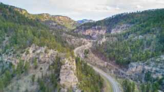 Aerial Photo of Spearfish canyon - a highlight of a south Dakota Road trip Things to do near Mt Rushmore