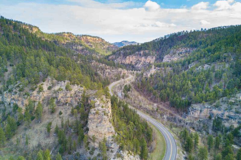 Ariel Photo of Spearfish canyon - a highlight of a south Dakota Road trip