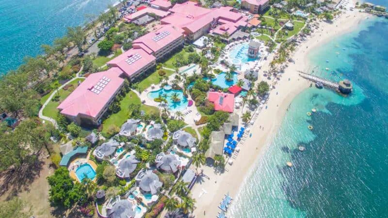 Ariel photo of andals grande st lucia - White sand beaches at St lucia overwater bungalows in the caribbean