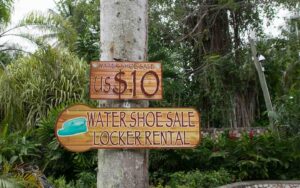 Shoe rental prices at Dunn's River Falls