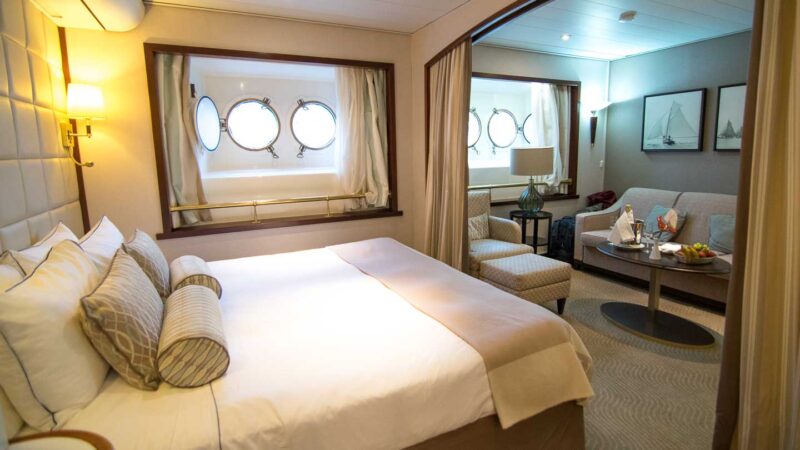Suite room on Windstar cruise line on the Windsurf