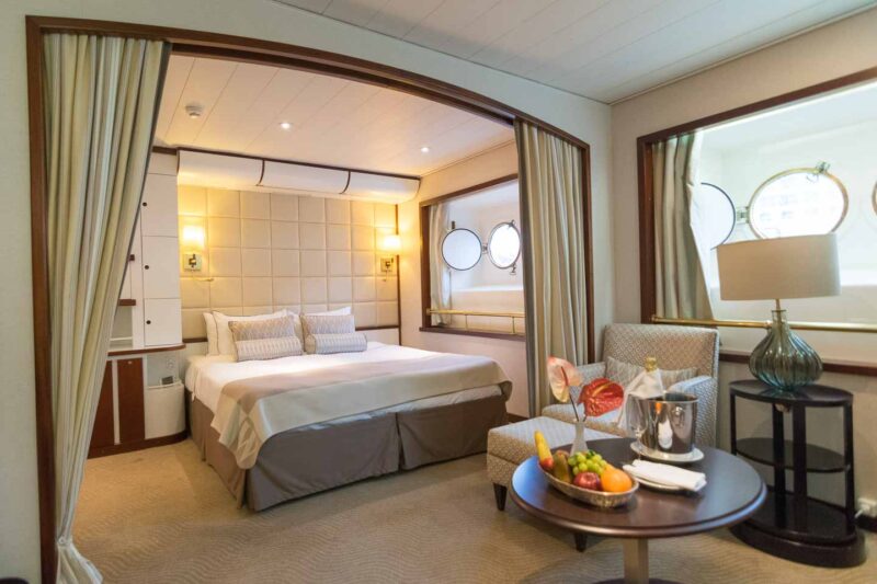 Suite room on Windstar cruise line on the Windsurf