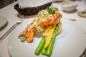 lobster served on Windstar cruise line Stella restaurant