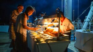 Outdoor Caribbean BBQ on Windstar cruise line