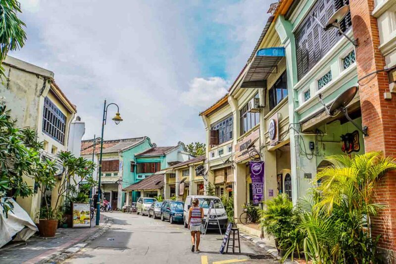 street view in Georgetown Penang Malaysia