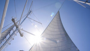 Windstar Wind surf sail with sunburst