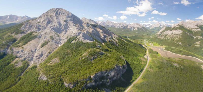 Kananaskis Valley as seen from a Banff Helicopter tour