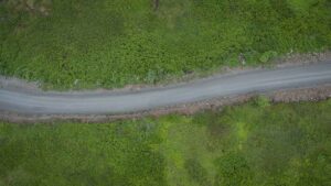 Drone Photo of an Alaskan road