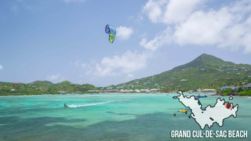 best wind and kite surfing beach in St. Barts - Grand Cul de Sac Beach