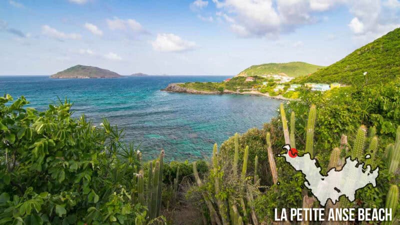 La Petite Anse Beach close to Colombier beach hiking trail