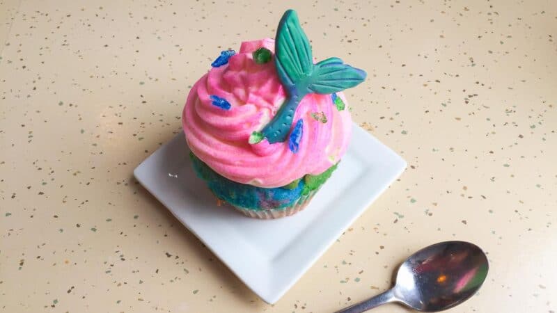 Must do in Homer is visit Mermaid Cafe - Cupcake with mermaid tail 