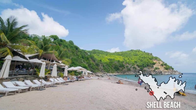 Sheel beach near the port of Gustavia St. Barts