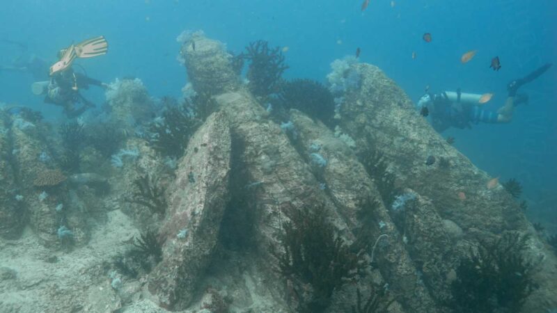 Group of rock formations at Koh Lipe Dive site Stonehenge