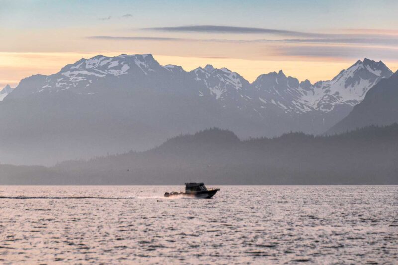 Homer Alaska views from the fishing baoat