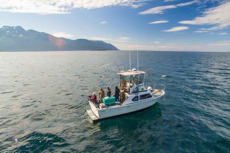 fishing in Homer Alaska aerial view