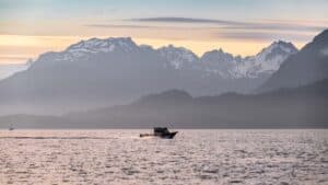 Boat at sunrise in Homer alaska - Things to do in Homer AK