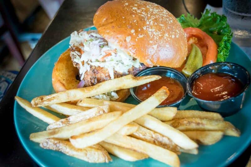 Pork Chop Sandwich at Sweet potatoes Restaurant in Winston Salem