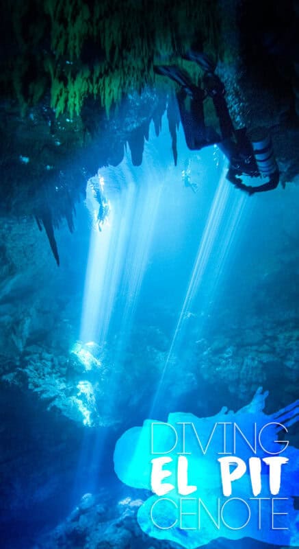 pinterest pin for El Pit Cenote near Tulum Mexico