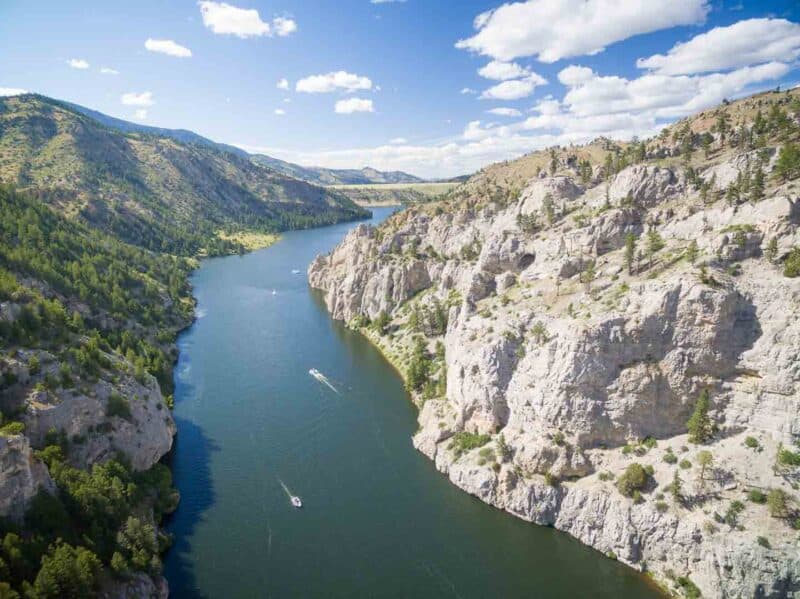 Holter Lake Montana Aerial view