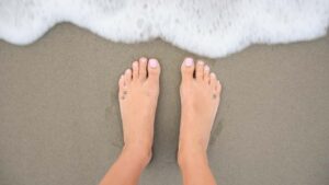 Toes in the sand on Myrtle Beach