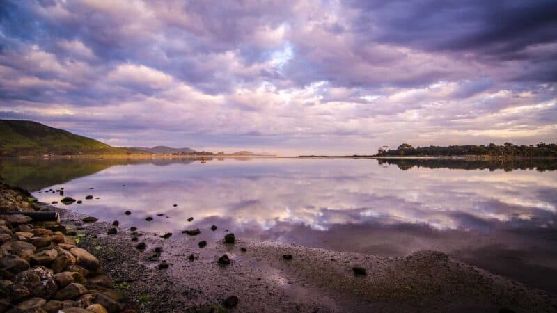 Sunset refections in the Catlins - Destination on Two Weeks in New Zealand Route