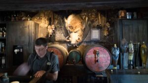 The hog's head pub at the three broomsticks restaurant at islands of adventure - best places for adults at universal