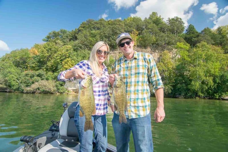 couple with their fish from Green Lake Wisconsin 