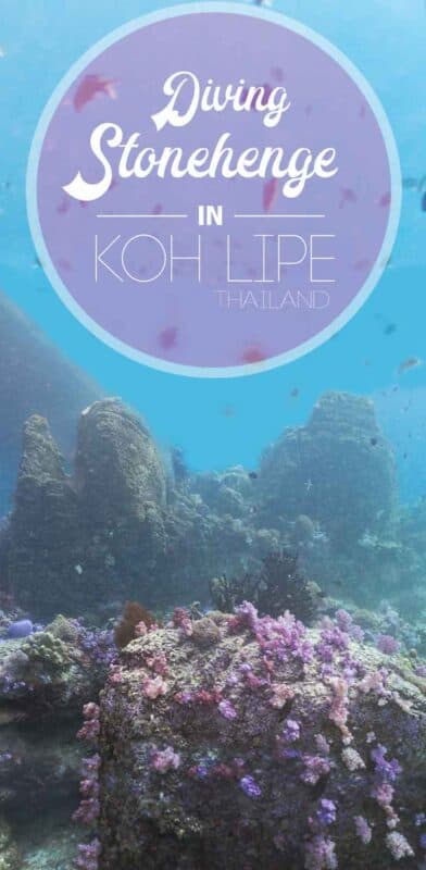 pinterest pin for Stonehenge Koh Lipe Dive Site