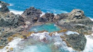 Drone Photo of the Natural Pool in Aruba