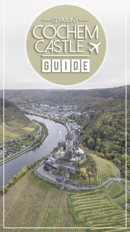 Pinterest Pin for Cochem Castle in Germany - View of the Castle from Above