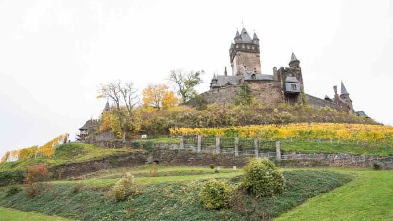 View of Cochem Castle From the hill walking from the parking area