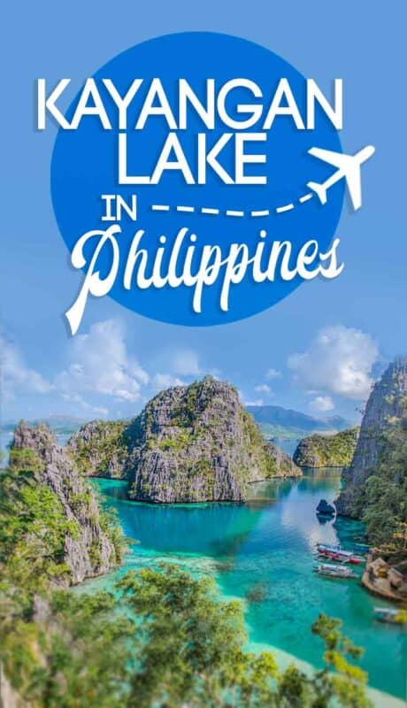 Pin of Kayangan Lake in Coron - Viewpoint over the lagoon