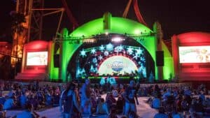 The stage for the Mannheim Steamroller at Universal Orlando