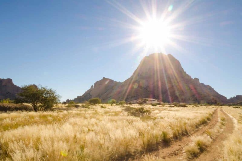 Sunset over Spitzkoppe rock formations in Namibia - Things to do in Namibia