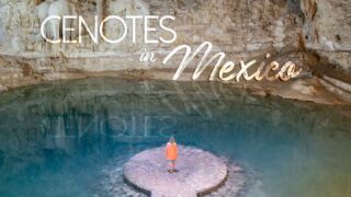 Woman standing in Cenote Suytun oneof the best cenotes in Mexico - Featured image