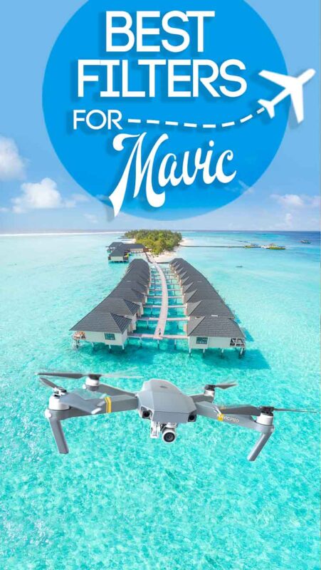 Pinterest pin for DJI Mavic ND Filter - Drone flying in the Maldives