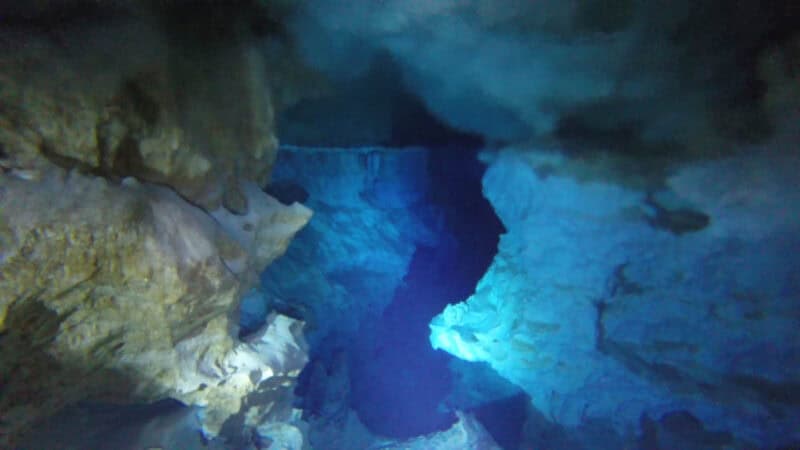 halocline in Cenote Calavera