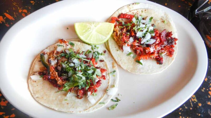 Plate of tacos - What to tip at a restaurant in Mexico