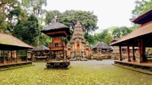 The grounds of Pura Taman Saraswati Indonesian Temple